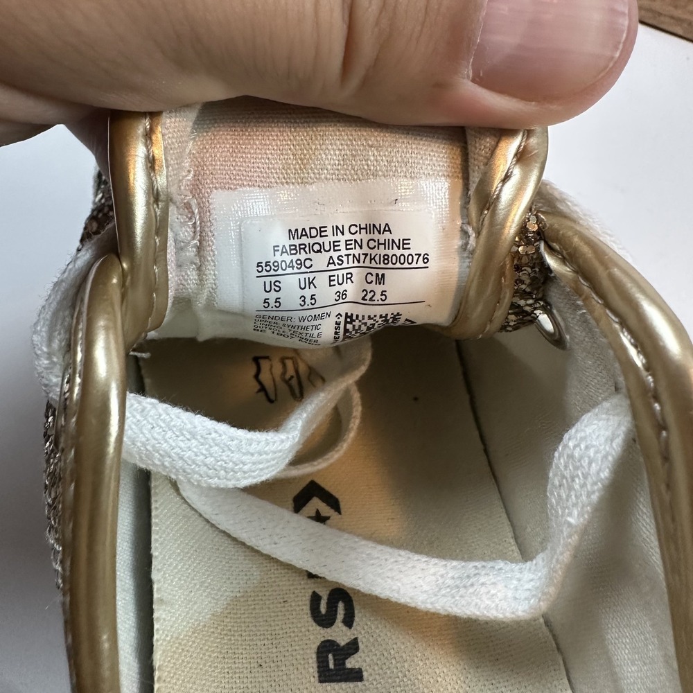 Womens Converse Chuck All Star Glitter Gold Low Casual Sneakers Shoes Size 5.5 M - Picture 8 of 8